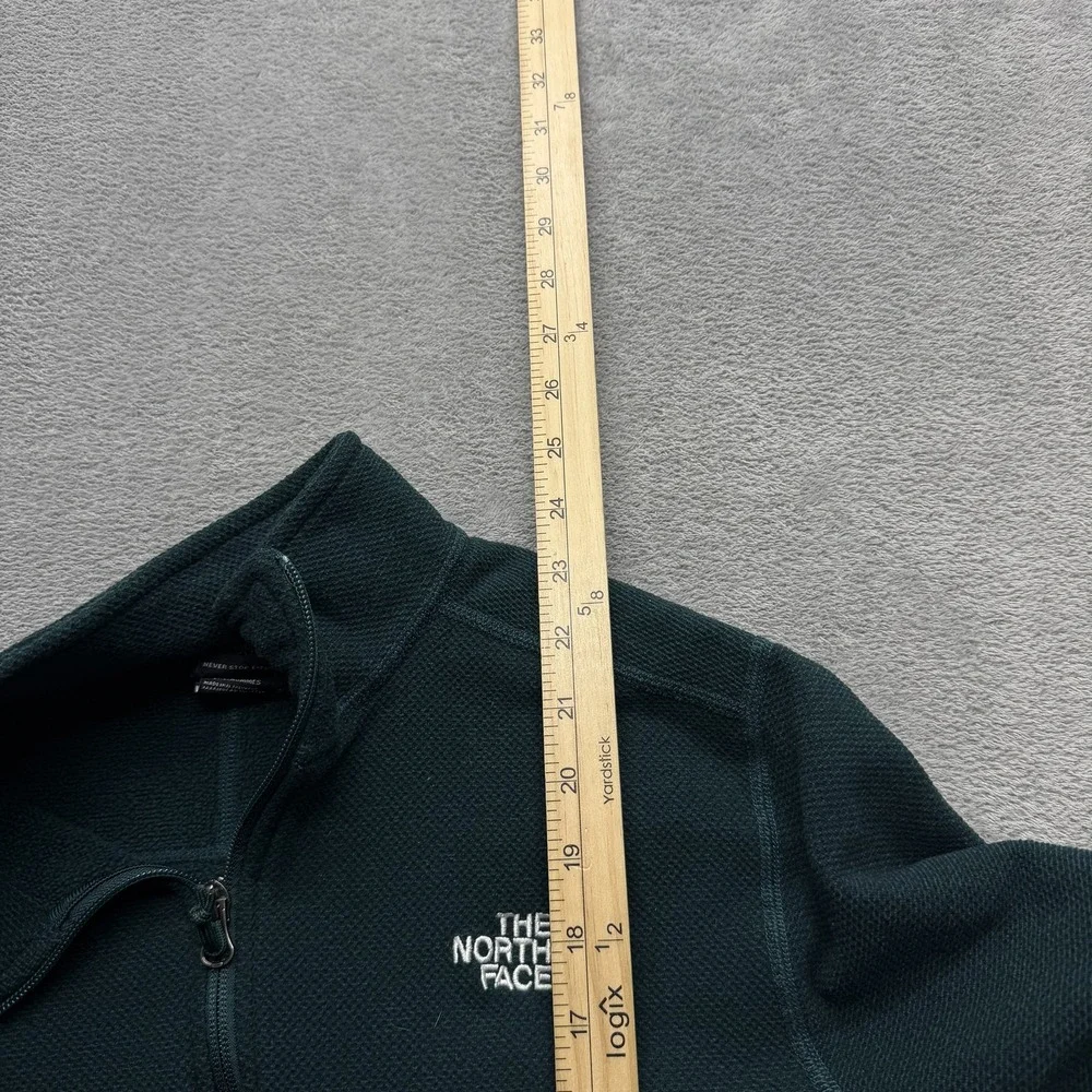 The North Face Sweatshirt Mens M Green Pullover 1/4 Zip Mock Neck Fleece